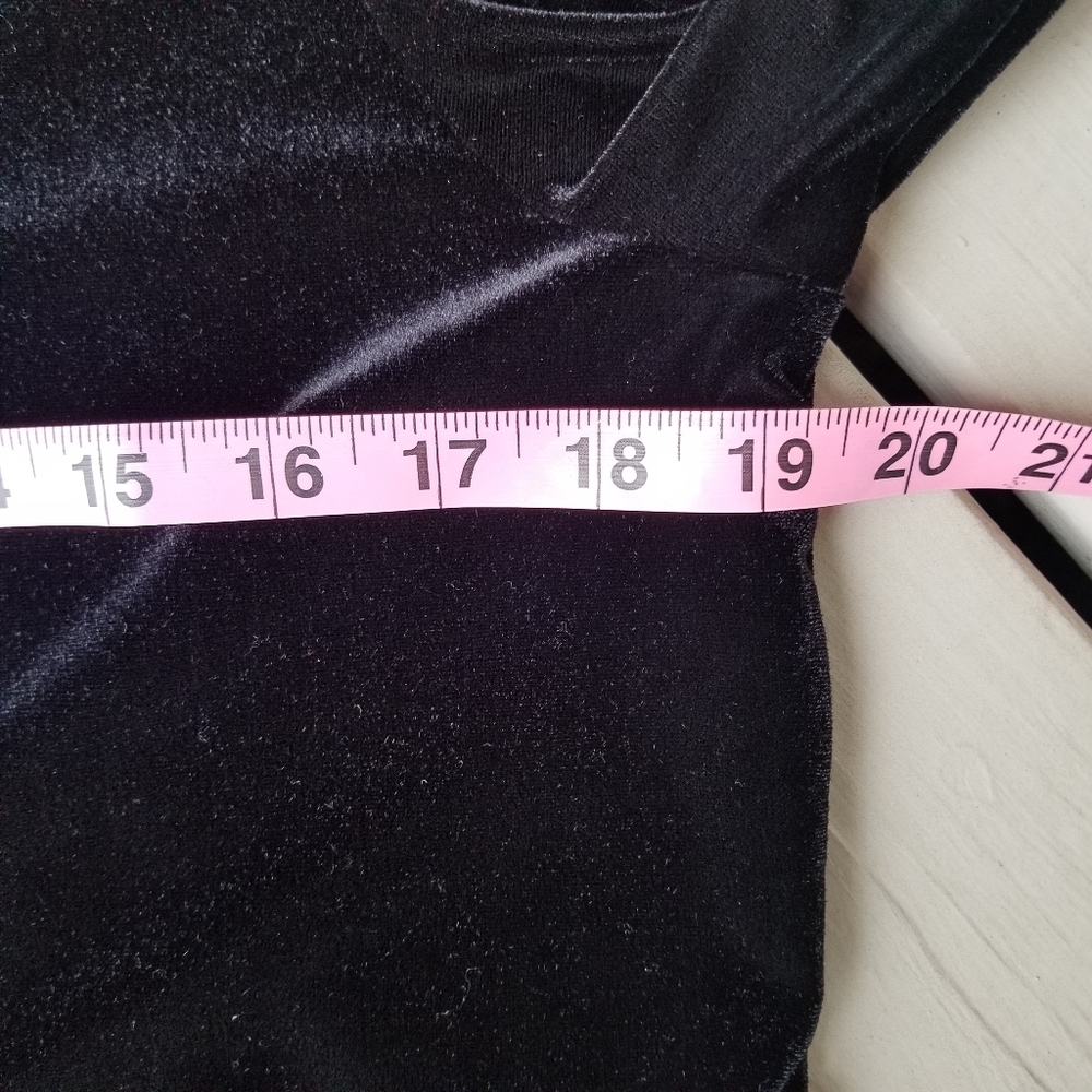 M blk velour feel button up tunic top - Picture 3 of 9